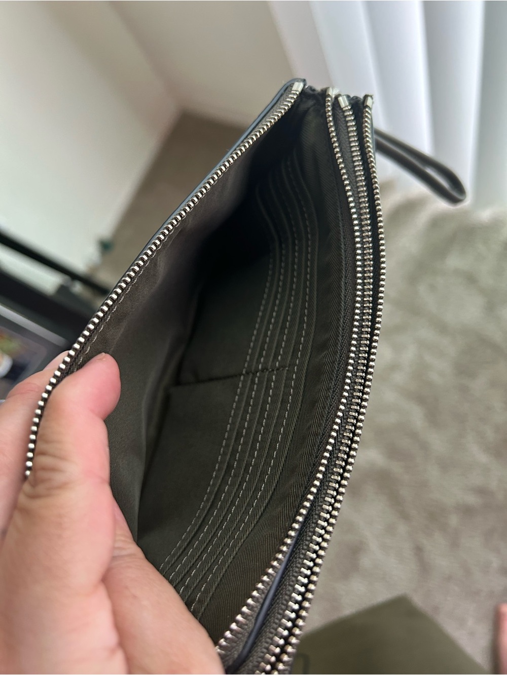 Coach Pink Tropical Leaf Zip Wristlet - Picture 3 of 4